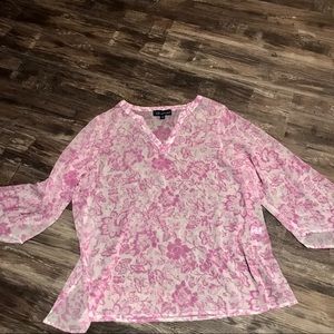 Susan Graver sheer blouse size 1X